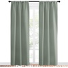image:imageNICETOWN Window Curtains Blackout Drapes  Thermal Insulated Solid Rod Pocket Blackout CurtainsDraperies for Living Room Sage Green One Pair 34 by 84Inch
