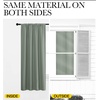 image:imageNICETOWN Window Curtains Blackout Drapes  Thermal Insulated Solid Rod Pocket Blackout CurtainsDraperies for Living Room Sage Green One Pair 34 by 84Inch