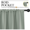 image:imageNICETOWN Window Curtains Blackout Drapes  Thermal Insulated Solid Rod Pocket Blackout CurtainsDraperies for Living Room Sage Green One Pair 34 by 84Inch