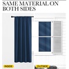 image:imageNICETOWN Window Curtains Blackout Drapes Moroccan Blue 1 Pair 52 by 72Inch Thermal Insulated Solid Rod Pocket Blackout CurtainsDraperies for Living Room