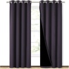 image:imageNICETOWN 100 Blackout Curtains 84 Long Greyish Purple 52 Wide Pair of Energy Smart amp Noise Blocking Out Drapes for Baby Room Window Thermal Insulated Guest Room Lined Window Dressing
