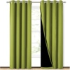 image:imageNICETOWN 100 Blackout Curtains 84 inches Long Fresh Green 52 inches Wide Pair of Energy Smart amp Noise Blocking Out Drapes for Baby Room Window Thermal Insulated Guest Room Lined Window Dressing
