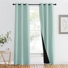 image:imageNICETOWN Aqua Blue 100 Blackout Curtain Set Thermal Insulated amp Energy Efficiency Window Draperies for Guest Room Full Shading Panels for Shift Worker and Light Sleepers 37W x 80L 2 PCs
