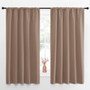 image:imageNICETOWN Bedroom Blackout Panels  Window Treatment Thermal Insulated Solid Rod Pocket Blackout CurtainsDrapes for Kitchen Decoration Cappuccino Set of 2 52 by 63 inches