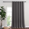 image:imageNICETOWN Blackout 102 inch Curtains for Sliding Glass Door Grommet Thermal Insulated Room Darkening Window Treatment Sound Reducing Drapes for Room Divider Gray W80 x L102 1 Panel