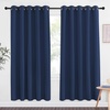 image:imageNICETOWN Blackout Curtain Panel 72 L  Window Treatment Energy Saving Thermal Insulated Solid Grommet Blackout Drapes for Living Room Navy 1 Panel 66 by 72Inch