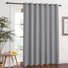 image:imageNICETOWN Blackout Curtain for Sliding Glass Door  Patio Door Curtains Thermal Insulated Wide DrapesDraperies for BedroomLiving Room Silver Grey 1 Panel 100 by 84Inch
