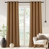 image:imageNICETOWN Blackout Drapery Curtain Panel 90 inches Long  Window Treatment Thermal Insulated Grommet Blackout CurtainDrape for Bedroom Living Room Gold Brown 1 Panel 46 by 90 inches