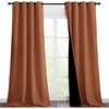 image:imageNICETOWN Burnt Orange Blackout Curtains 90 inches Long Full Light Blocking Drapes with Black Liner for Nursery Thermal Insulated Draperies for Hall Villa 2 Pieces 46 Wide Each Panel