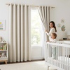 image:imageNICETOWN Farmhouse Style 100 Blackout Natural Linen Warm Curtains 90 inches Length for Winter 2 Panels 52 W Cold Reducing Window Draperies with Thermal Insulated Liners for Dining Room
