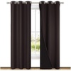 image:imageNICETOWN Full Shade Curtain Panels 37 Wide x 80 Long Toffee Brown Pair of Thermal Insulated amp Energy Efficiency Blackout Drapes for Living Room Lined Silky Performance Window Dressing