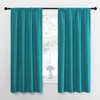 image:imageNICETOWN Peacock Blue Blackout Curtains Panels for Window Thermal Insulated Rod Pocket Blackout DrapesDraperies for Living Room 2 Panels W42 x L63 inches
