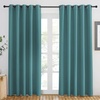 image:imageNICETOWN Sea Teal Blackout Curtains 84 inch Length Grommet Top Room Darkening Drapes for Bedroom Living Room Light Blocking Window Covering for Privacy W66 x L84 Inch 1 Panel