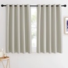 image:imageNICETOWN Short Cafe Curtain 54 inch Length Window Treatment Thermal Insulated Grommet Room Darkening Sound Reducing for BedroomNursery Natural 1 Panel W66 x L54