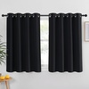 image:imageNICETOWN Window Curtain Blackout Blinds  Black Energy Saving Blackout Drapery for BedroomLiving Room 1 Panel 52 inches Wide by 45 inches Long