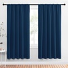 image:imageNICETOWN Window Curtains Blackout Drapes Moroccan Blue 1 Pair 52 by 72Inch Thermal Insulated Solid Rod Pocket Blackout CurtainsDraperies for Living Room