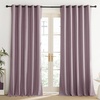 image:imageNICETOWN Chaise Mauve Vintage Linen 100 Blackout Curtains for Living Room Thermal Insulated Curtains 120 Long Noise Reducing Window Treatment Drapes for Home Office 62 Wide Per Panel Set of 2