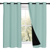 image:imageNICETOWN 100 Blackout Curtains 54 inches Long DoubleDeck Completely Blackout Window Treatment Thermal Insulated Lined Drapes for Small Window Aqua Blue 1 Pair 42 inches Width Each Panel