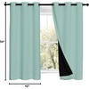 image:imageNICETOWN 100 Blackout Curtains 54 inches Long DoubleDeck Completely Blackout Window Treatment Thermal Insulated Lined Drapes for Small Window Aqua Blue 1 Pair 42 inches Width Each Panel
