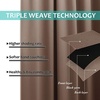 image:imageNICETOWN 100 Blackout Curtains Thermal Noise Reduction and Privacy Curtains for Patio Door Black Lined Blackout Drapes with Grommet Top Cappuccino 1 Pair W37 x L40