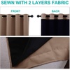 image:imageNICETOWN 100 Blackout Curtains Thermal Noise Reduction and Privacy Curtains for Patio Door Black Lined Blackout Drapes with Grommet Top Cappuccino 1 Pair W37 x L40