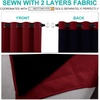 image:imageNICETOWN 100 Blackout Curtains with Black Liner Backing Thermal Insulated Curtains for Living Room Home Decoration Burgundy Red 42 inches Wide x 84 inches Long Per Panel Set of 2 Panels