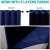 image:imageNICETOWN 100 Blackout Lined Curtains Royal Blue 1 Pair 70 Width x 63 Length Each Panel 2 Thick Layers Completely Blackout Window Treatment Thermal Insulated Drapes for KitchenBedroom