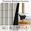 image:imageNICETOWN 100 Blackout Taupe Plaid Valances Taupe W26xL18 2 Panels  Rod Pocket amp Back Tab Kitchen Curtains Brighton Windowpane Pattern for CafeBlack