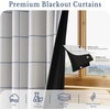 image:imageNICETOWN 100 Blackout Taupe Plaid Valances Taupe W26xL18 2 Panels  Rod Pocket amp Back Tab Kitchen Curtains Brighton Windowpane Pattern for CafeNavy Blue