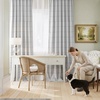 image:imageNICETOWN 100 Blackout Taupe Plaid Valances Taupe W26xL18 2 Panels  Rod Pocket amp Back Tab Kitchen Curtains Brighton Windowpane Pattern for CafeNavy Blue
