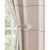 image:imageNICETOWN 100 Blackout Taupe Plaid Valances Taupe W26xL18 2 Panels  Rod Pocket amp Back Tab Kitchen Curtains Brighton Windowpane Pattern for CafeTaupe