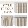 image:imageNICETOWN 100 Blackout Taupe Plaid Valances Taupe W26xL18 2 Panels  Rod Pocket amp Back Tab Kitchen Curtains Brighton Windowpane Pattern for CafeTaupe