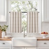 image:imageNICETOWN 100 Blackout Taupe Plaid Valances Taupe W26xL18 2 Panels  Rod Pocket amp Back Tab Kitchen Curtains Brighton Windowpane Pattern for CafeTaupe