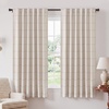 image:imageNICETOWN 100 Blackout Taupe Plaid Valances Taupe W26xL18 2 Panels  Rod Pocket amp Back Tab Kitchen Curtains Brighton Windowpane Pattern for CafeTaupe