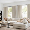 image:imageNICETOWN 100 Blackout Taupe Plaid Valances Taupe W26xL18 2 Panels  Rod Pocket amp Back Tab Kitchen Curtains Brighton Windowpane Pattern for CafeTaupe