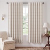 image:imageNICETOWN 100 Blackout Taupe Plaid Valances Taupe W26xL18 2 Panels  Rod Pocket amp Back Tab Kitchen Curtains Brighton Windowpane Pattern for CafeTaupe