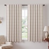 image:imageNICETOWN 100 Blackout Taupe Plaid Valances Taupe W26xL18 2 Panels  Rod Pocket amp Back Tab Kitchen Curtains Brighton Windowpane Pattern for CafeTaupe