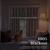 image:imageNICETOWN 100 Blackout Taupe Plaid Valances Taupe W26xL18 2 Panels  Rod Pocket amp Back Tab Kitchen Curtains Brighton Windowpane Pattern for CafeTaupe