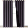 image:imageNICETOWN 100 Blackout Window Curtain Panels Greyish Purple 2 Pieces 70 Wide Each Panel Cold and Full Light Blocking Drapes with Black Liner for Nursery 84 Drop Thermal Insulated Draperies