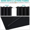 image:imageNICETOWN Black Blackout Curtains for Dining Room 42 w x 84 L 2 Panels  HighEnd Thermal Full Room Darkening Curtains Soundproof Window Treatment Drapes for Hall Room Light Blocking Home Decor