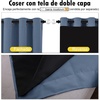 image:imageNICETOWN Cold Reducing Curtains 100 Sun Blocking Curtains Sound Proof Drapes with Black Backing Full Light Blocking Panels for Patio Sliding Door Stone Blue 1 Pair 55 inches x 102 inches