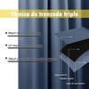 image:imageNICETOWN Cold Reducing Curtains 100 Sun Blocking Curtains Sound Proof Drapes with Black Backing Full Light Blocking Panels for Patio Sliding Door Stone Blue 1 Pair 55 inches x 102 inches