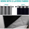image:imageNICETOWN Extra Long Truly Blackout Drapes for Hall and Villa 46inch Width Each Panel 45inch Length Silver Grey 2 Pieces 100 Blackout Window Curtains with Black Lined for Night Shift Worker