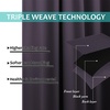 image:imageNICETOWN Full Shading Curtains 90 Long 2 Panels Set for Windows Greyish Purple Pack of 2 52 W Super HeavyDuty Black Lined Blackout Curtains for Bedroom Privacy Assured Window Treatment
