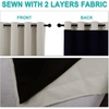 image:imageNICETOWN Full Shading Curtains for Windows Super HeavyDuty Black Lined Blackout Curtains for Bedroom Privacy Assured Window Treatment Natural Pack of 2 55 inches W x 102 inches L