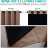image:imageNICETOWN Total Blackout Panels for Nursery Super Soft Heavy Duty and Thick Window Treatment Curtains 63 inches Long with Black Lined for Basement 1 Pair Cappuccino 70 inches Wide Each Panel