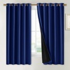 image:imageNICETOWN 100 Blackout Lined Curtains Royal Blue 1 Pair 70 Width x 63 Length Each Panel 2 Thick Layers Completely Blackout Window Treatment Thermal Insulated Drapes for KitchenBedroom