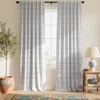 image:imageNICETOWN 100 Blackout Taupe Plaid Valances Taupe W26xL18 2 Panels  Rod Pocket amp Back Tab Kitchen Curtains Brighton Windowpane Pattern for CafeNavy Blue