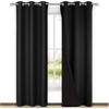 image:imageNICETOWN Black Blackout Curtains for Dining Room 42 w x 84 L 2 Panels  HighEnd Thermal Full Room Darkening Curtains Soundproof Window Treatment Drapes for Hall Room Light Blocking Home Decor