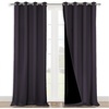 image:imageNICETOWN Full Shading Curtains 90 Long 2 Panels Set for Windows Greyish Purple Pack of 2 52 W Super HeavyDuty Black Lined Blackout Curtains for Bedroom Privacy Assured Window Treatment